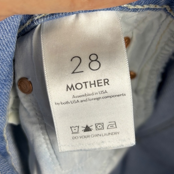 Mother Women Jeans Weekender Fray Crop Flare Mentally Elsewhere Sz 28 LightBlue - Picture 10 of 16